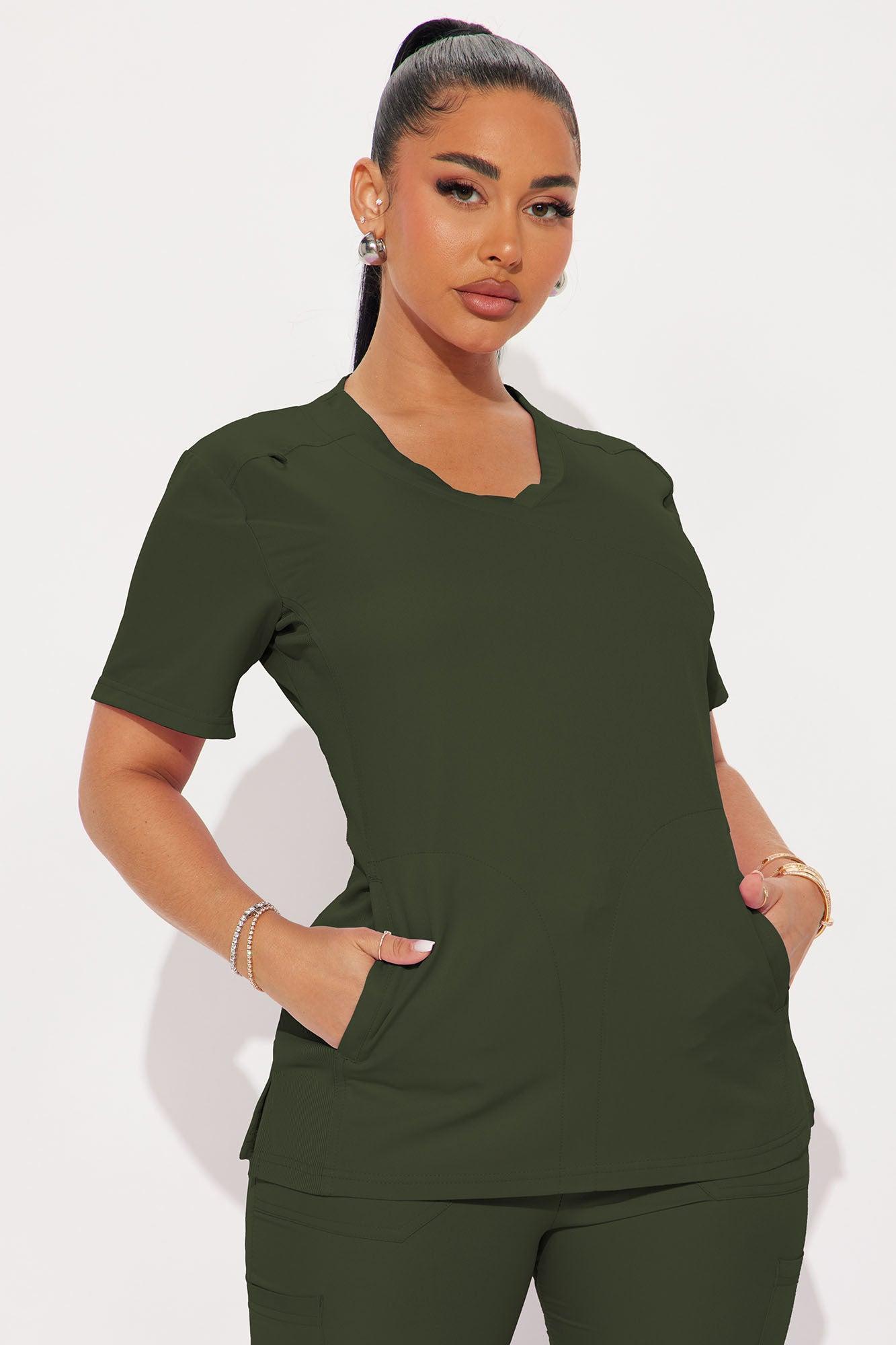 Get To Work Stretch Uniform Scrub Jogger Set - Olive Product Image