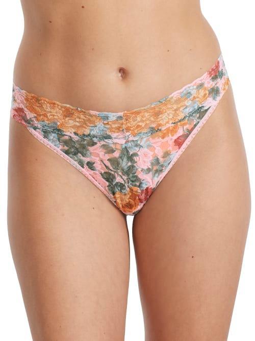 Printed Original-Rise Signature Lace Thong Product Image