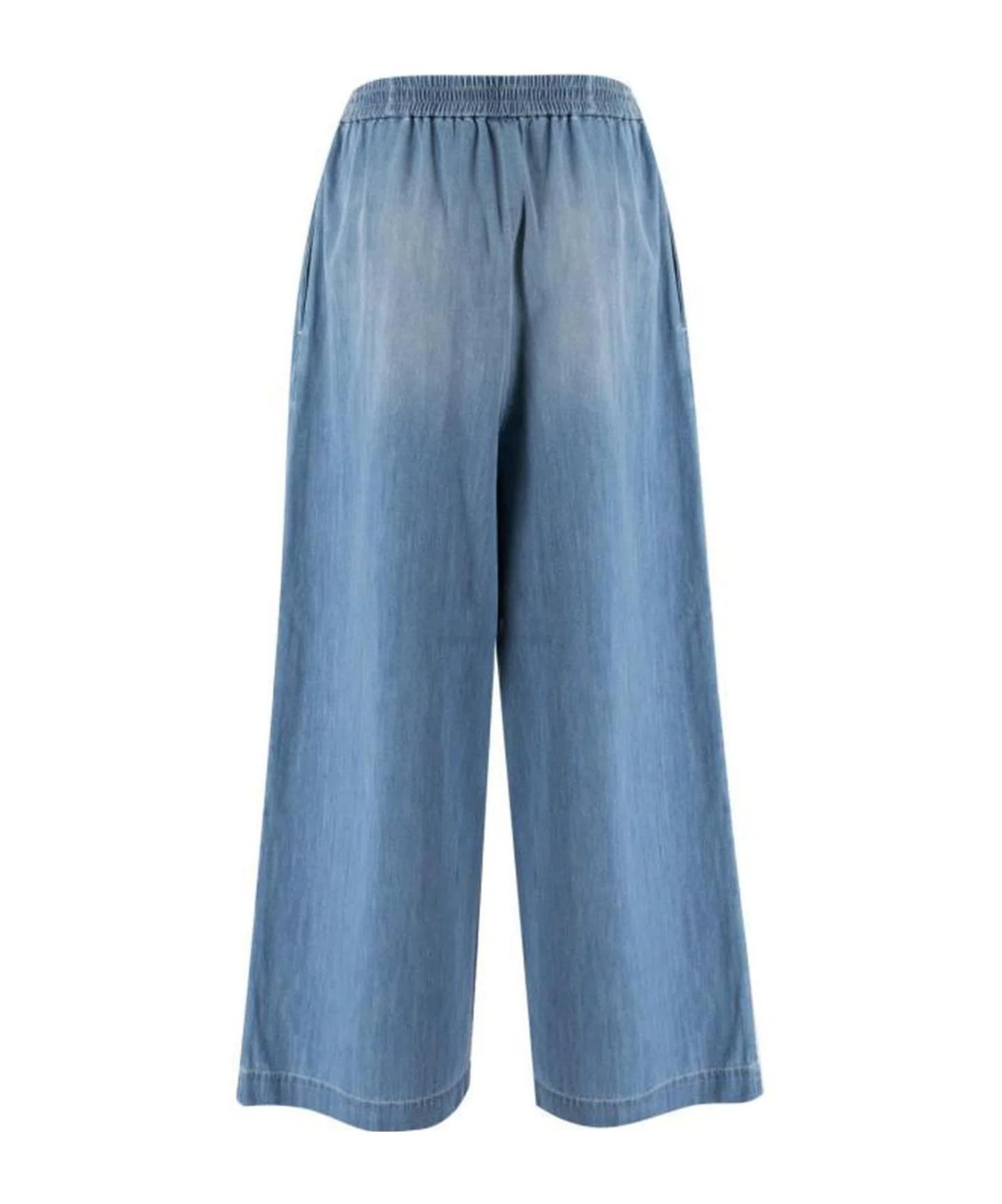 FABIANA FILIPPI Elastic Waist Casual Pants In Blue Product Image
