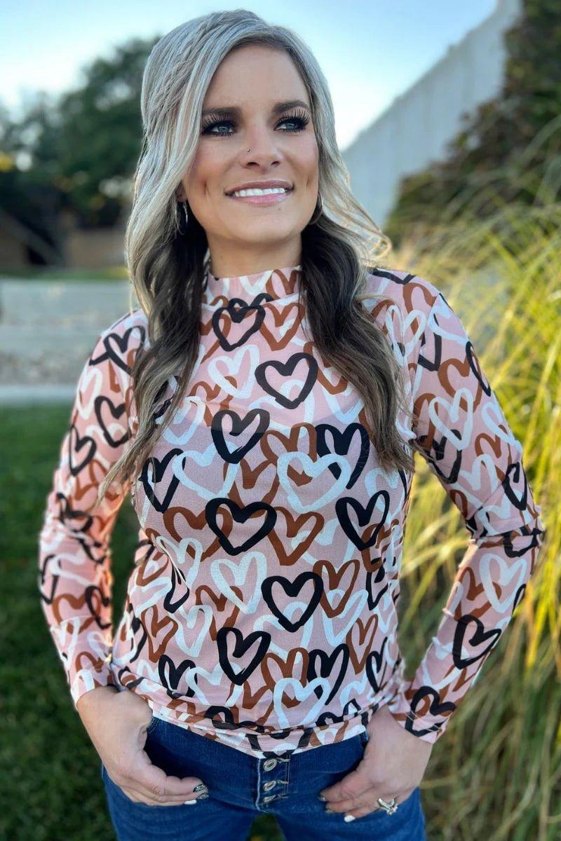 Sterling Kreek Cuter Than Cupid Mesh Top Product Image