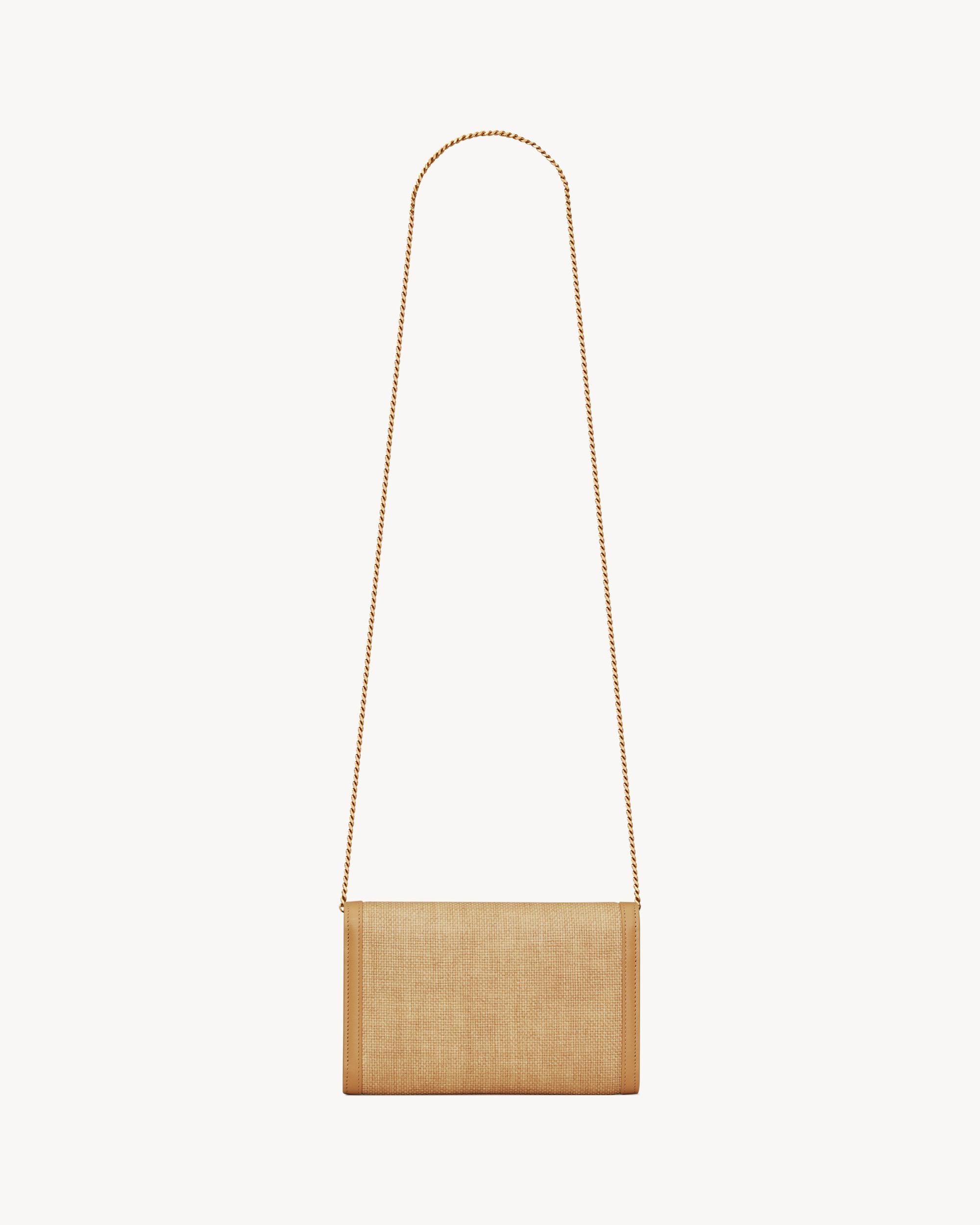 CASSANDRE ENVELOPE CHAIN WALLET IN GRAIN DE POUDRE LEATHER Product Image