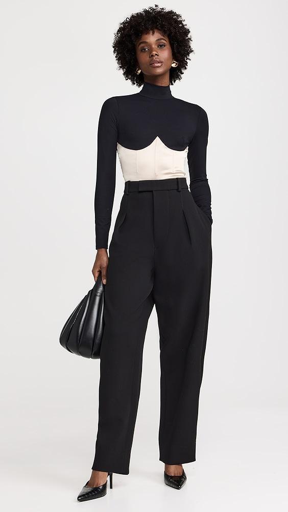 Fleur du Mal Mock Neck Long Sleeve Bodysuit | Shopbop Product Image