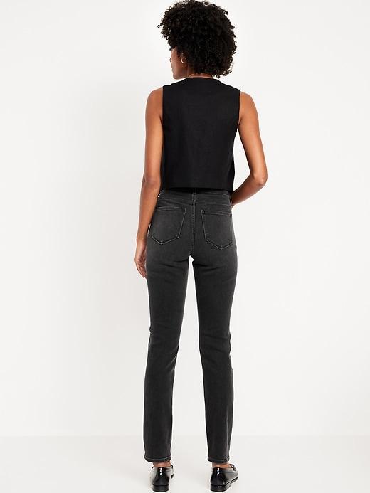 High-Waisted Wow Straight Ankle Jeans Product Image