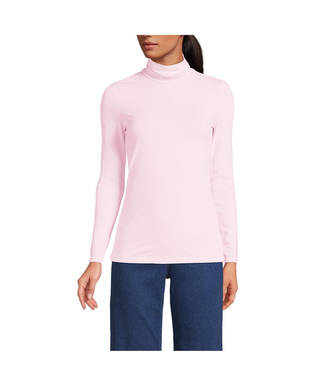 Womens Lands End Lightweight Fitted Turtleneck Product Image