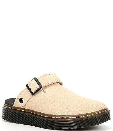 Dr. Martens Womens Carlson Suede Buckle Strap Clogs Product Image