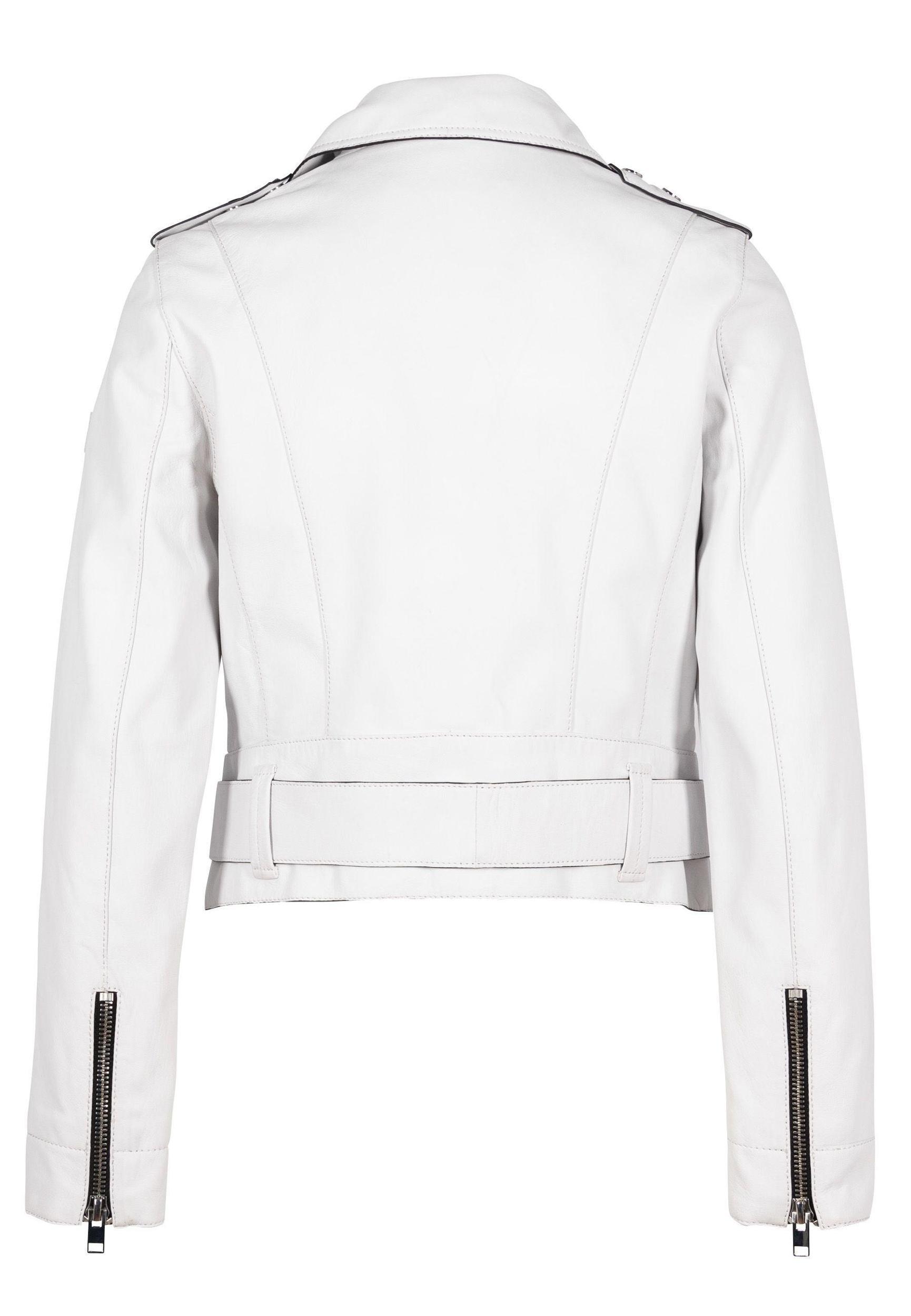 Celin White Leather Jacket Product Image