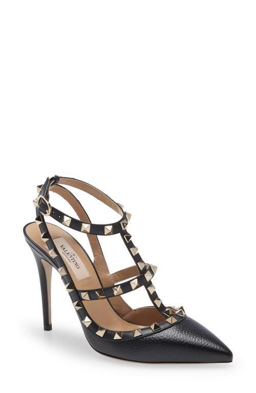 Rockstud Leather Caged Pump Product Image