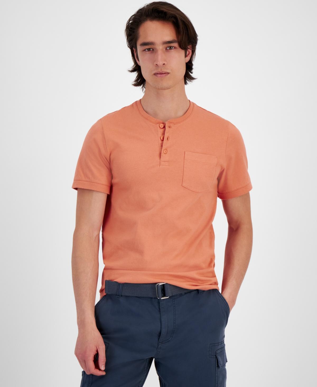 Sun + Stone Mens Everyday Short Sleeve Pocket Henley, Created for Macys Product Image