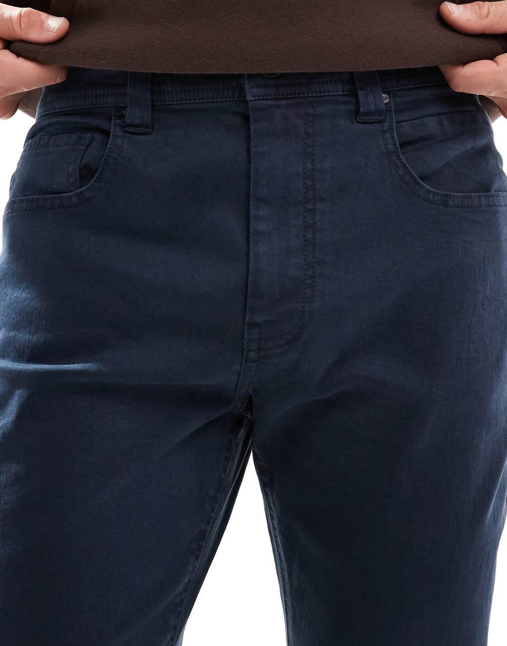 Threadbare slim fit chino pants in navy Product Image