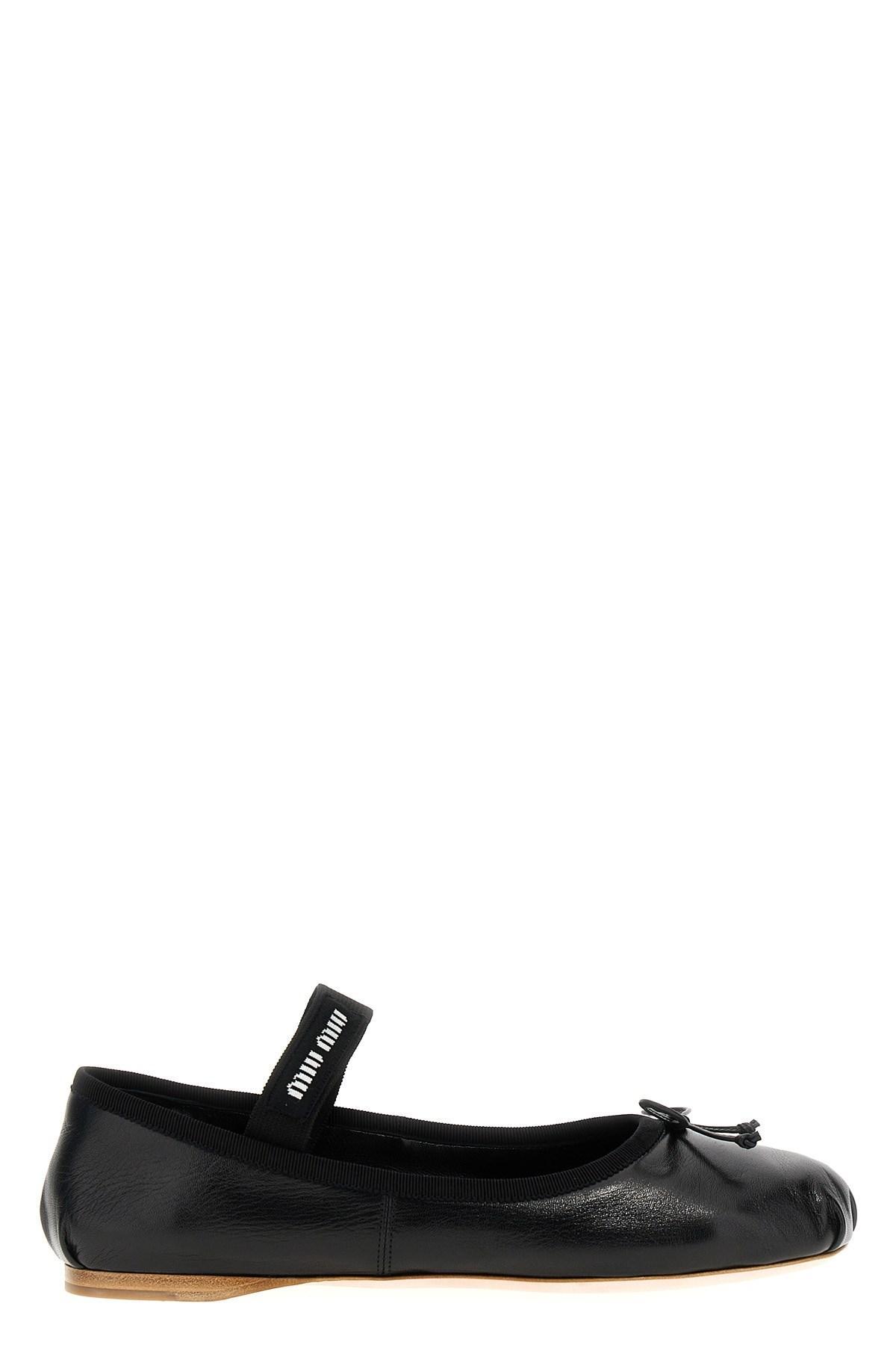 logo-strap ballerina shoes Product Image