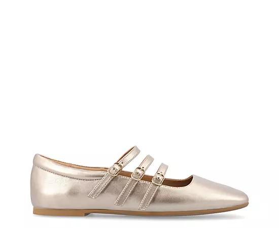 Journee Darlin Womens Tru Comfort Foam Multi Strap Square Toe Flats Product Image