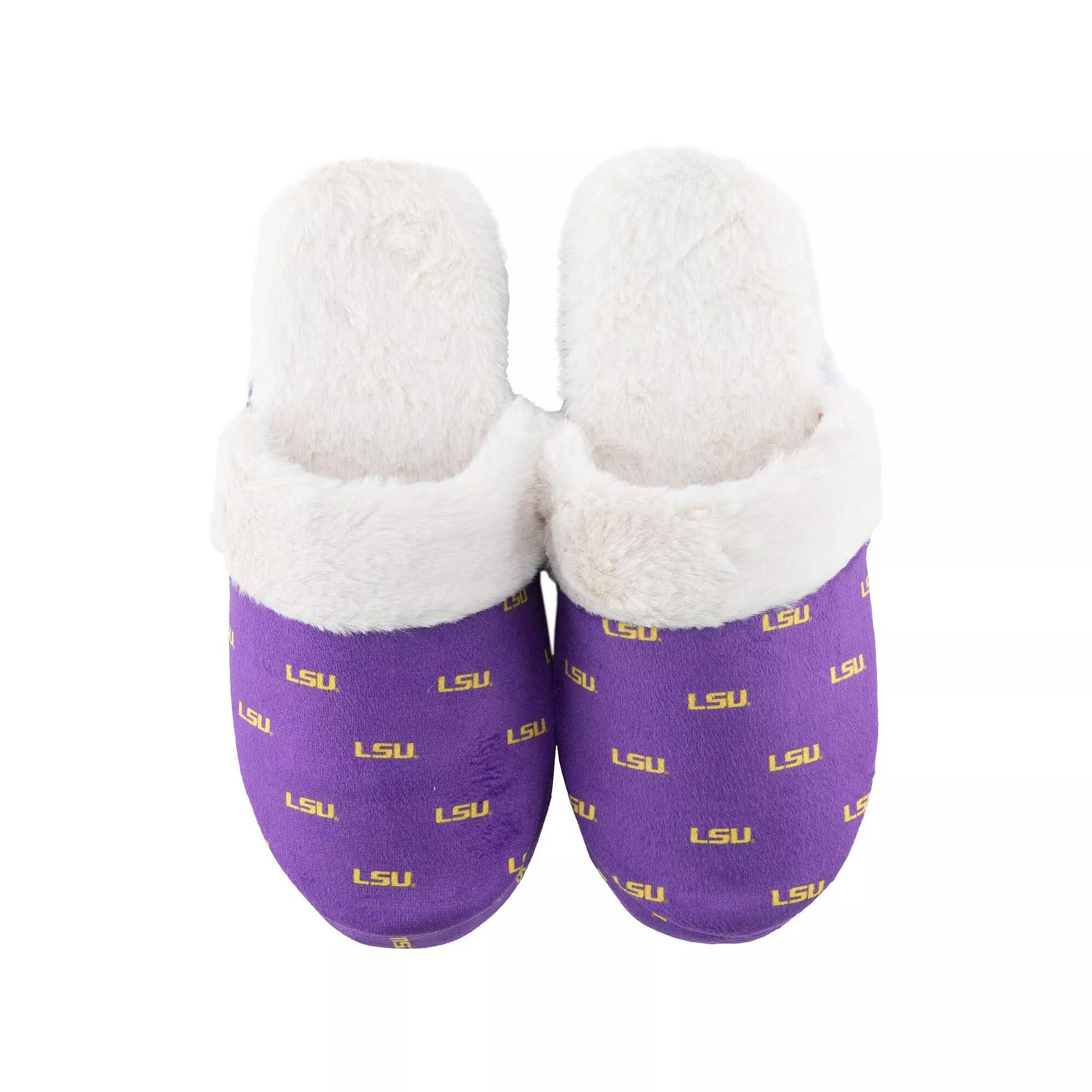 Women's ZooZatz LSU Tigers Faux Fur Slippers, Size: 5/6, Purple Product Image