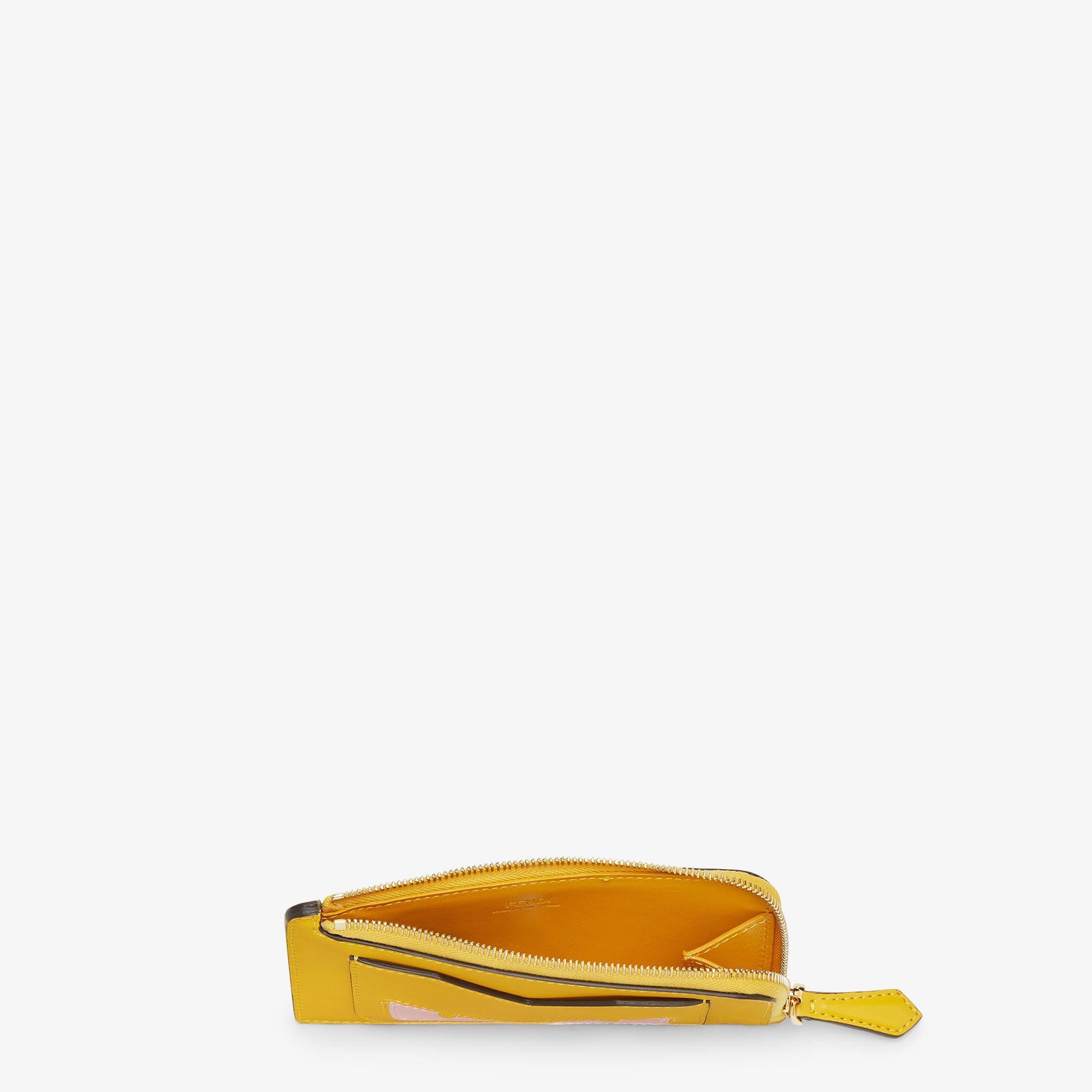 Fendi Card CaseLunar New Year yellow leather card case Product Image