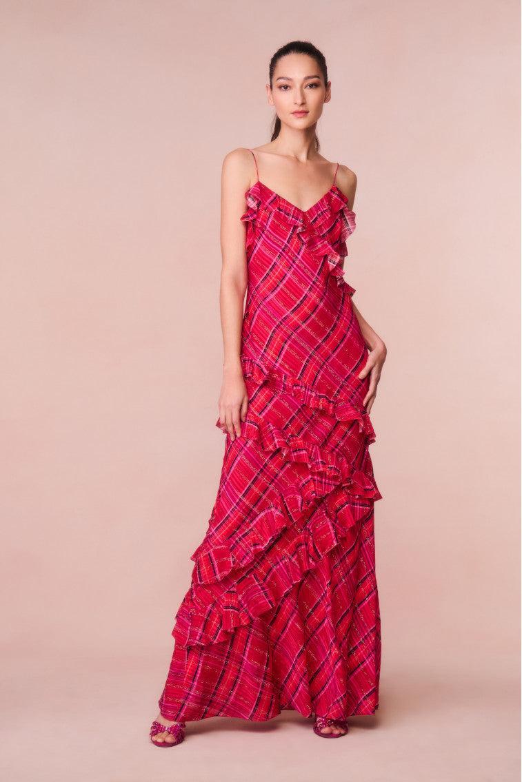 Rialto Silk Tartan Dress Product Image
