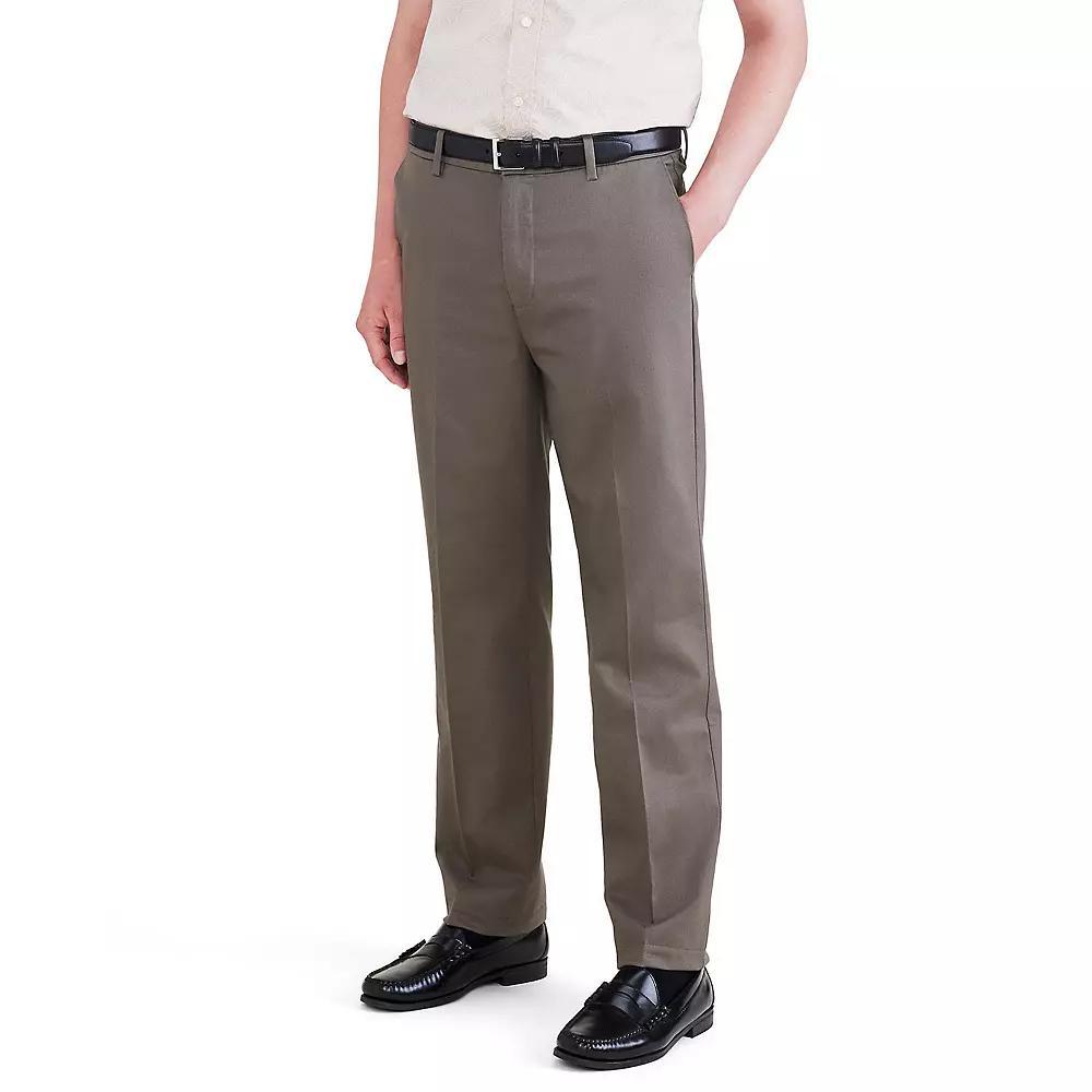 Men's Dockers® Signature Iron-Free Stain Defender Straight-Fit Khaki Pants, Size: 30X30, Dark Pebble Product Image