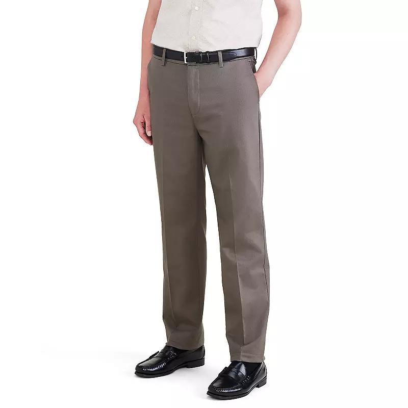 Men's Dockers® Signature Iron-Free Stain Defender Straight-Fit Khaki Pants, Size: 30X30, Dark Pebble Product Image