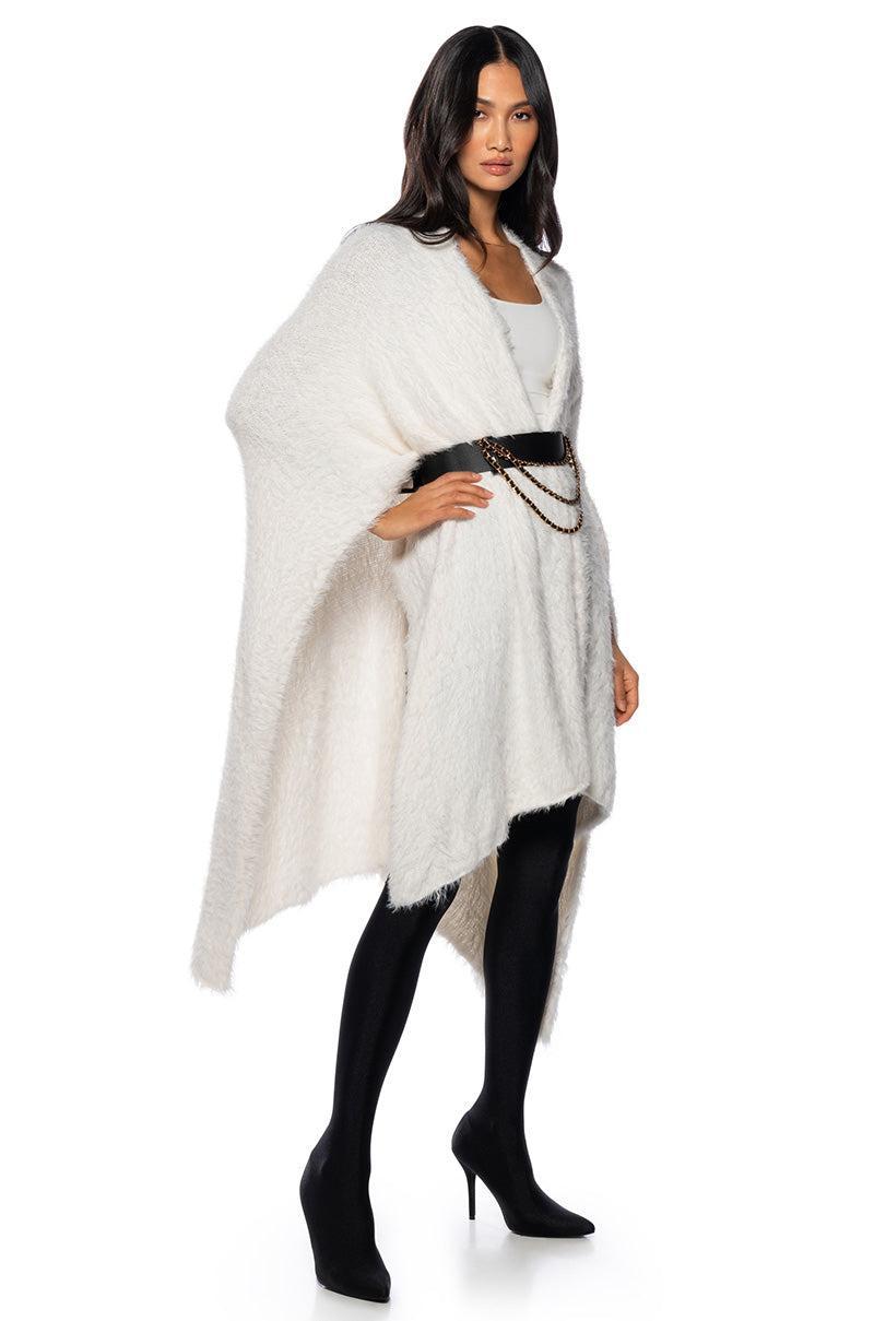 COZY TAPE KNIT PONCHO Product Image