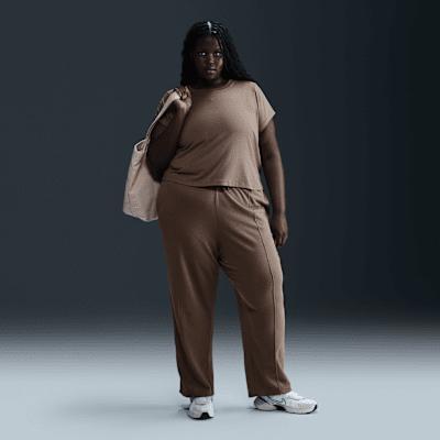 Nike Sportswear Chill Terry Women's Mid-Rise French Terry Open-Hem Sweatpants (Plus Size) Product Image