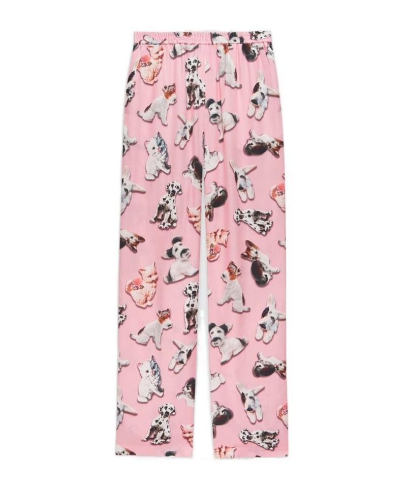MSGM Straight-leg Satin Trousers In Pink Product Image