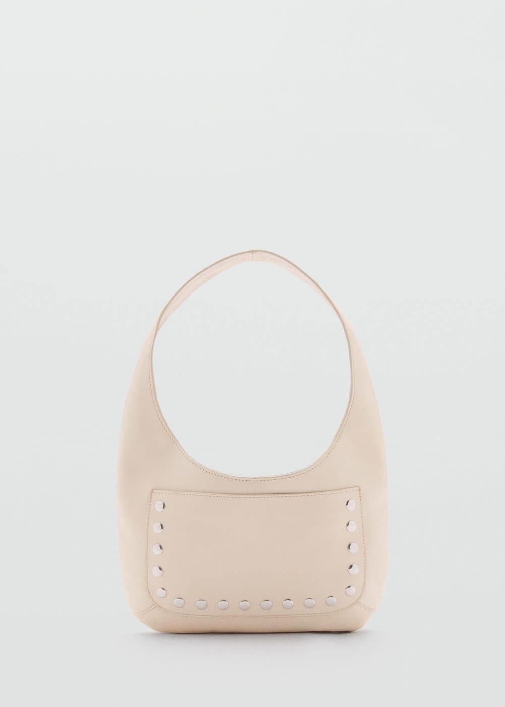 Stud leather bag - Women | MANGO USA Product Image