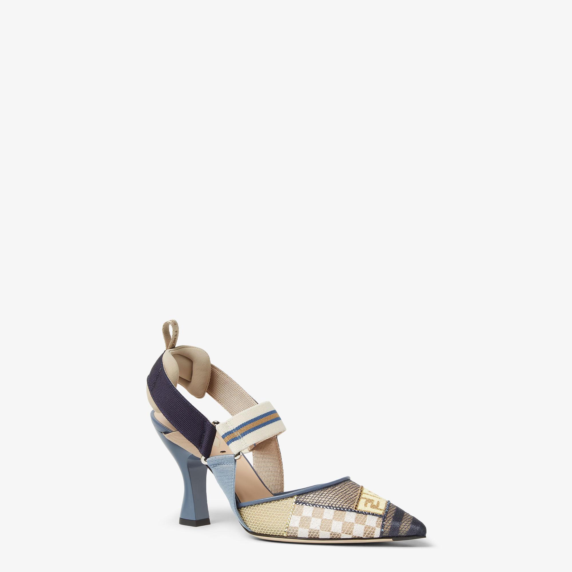 ColibrìMulticolor mesh medium-heeled slingbacks Product Image