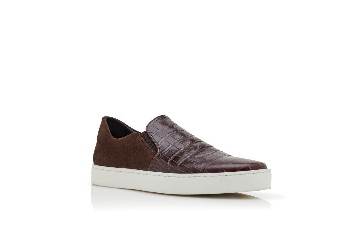 NADORES Brown Suede Slip-On Sneakers  Product Image
