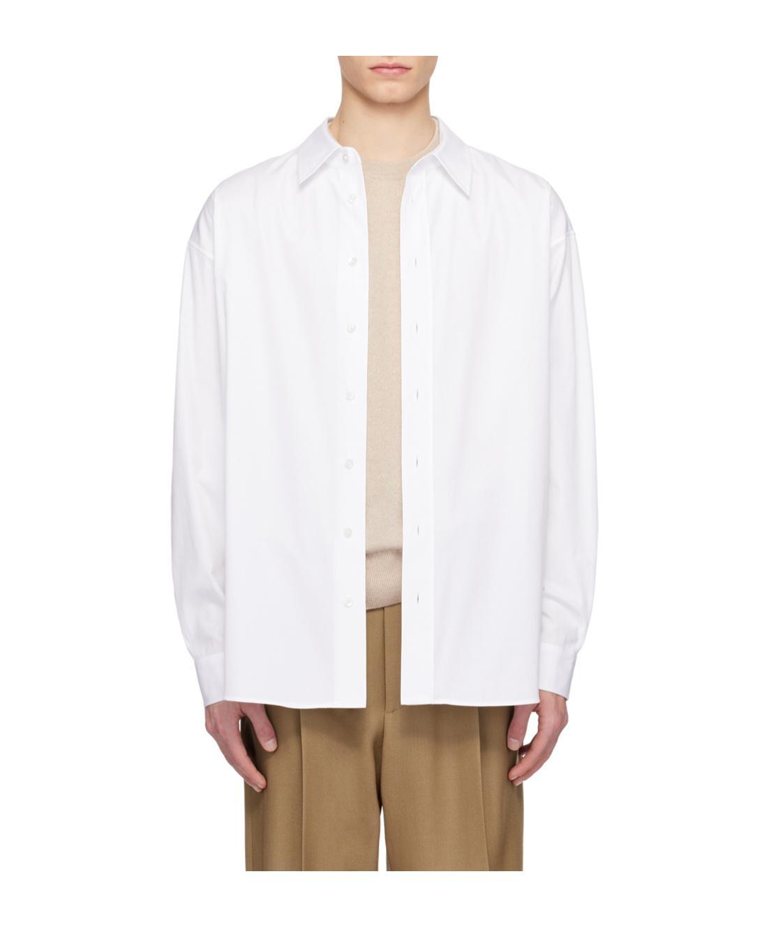 THE ROW Penn Long-sleeved Shirt In White Product Image