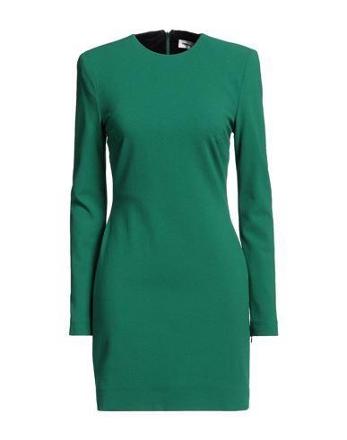 VICTORIA BECKHAM Woman Mini Dress Emerald Green Size 4 Virgin Wool, Polyamide, Elastane Product Image