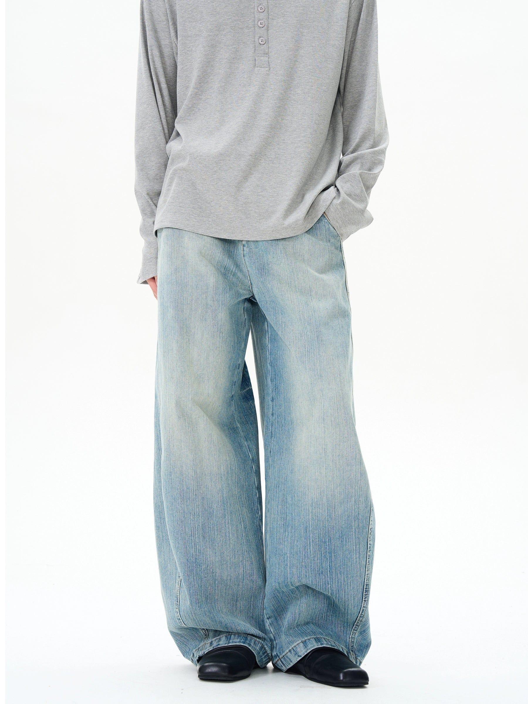 RT No. 12133 LIGHT BLUE BAGGY DENIM JEANS Product Image