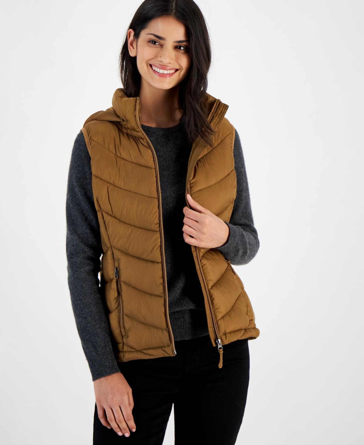 Charter Club Womens Packable Hooded Puffer Vest, Created for Macys Product Image