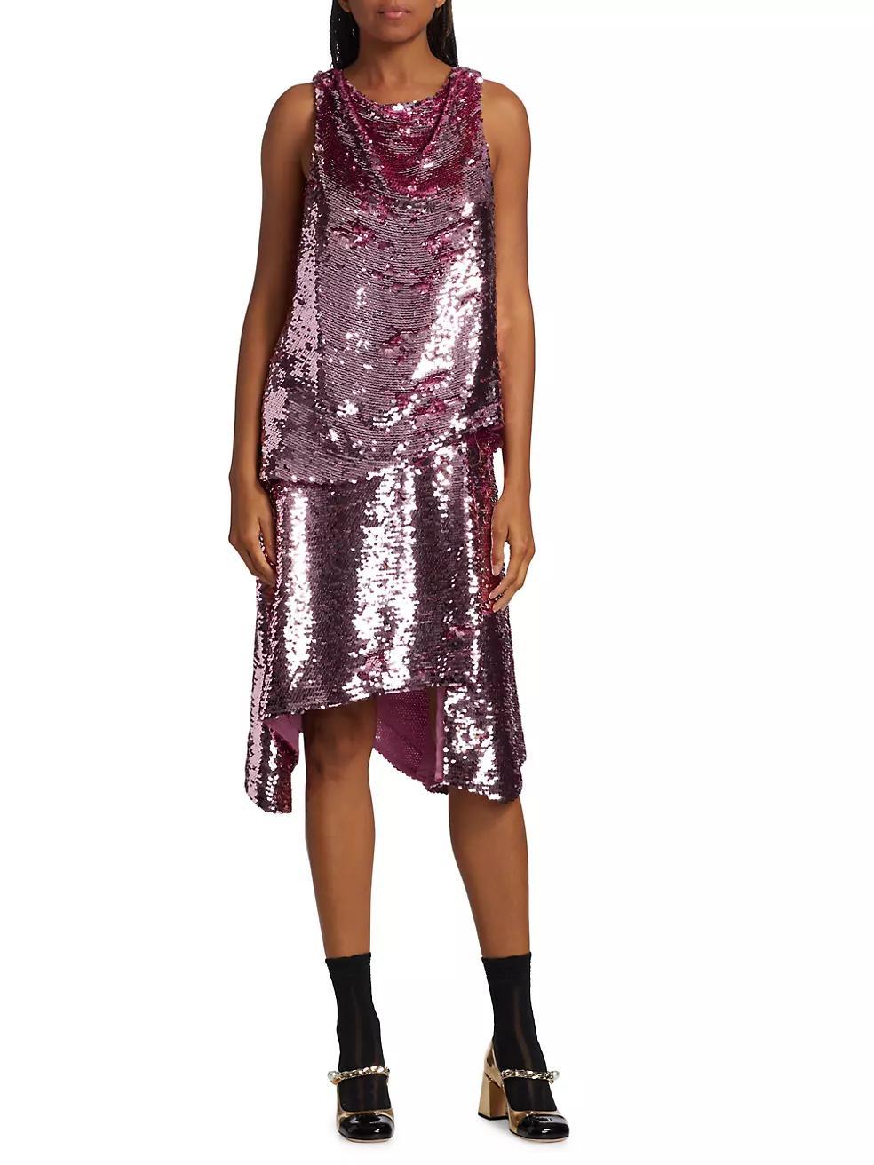 Draped Sequin Skirt Product Image