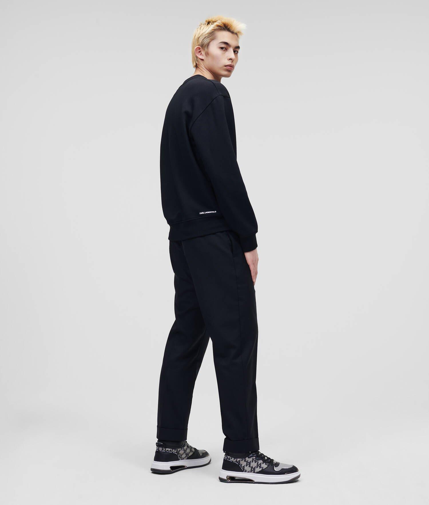 FAUX-LEATHER KARL LOGO SWEATSHIRT Product Image