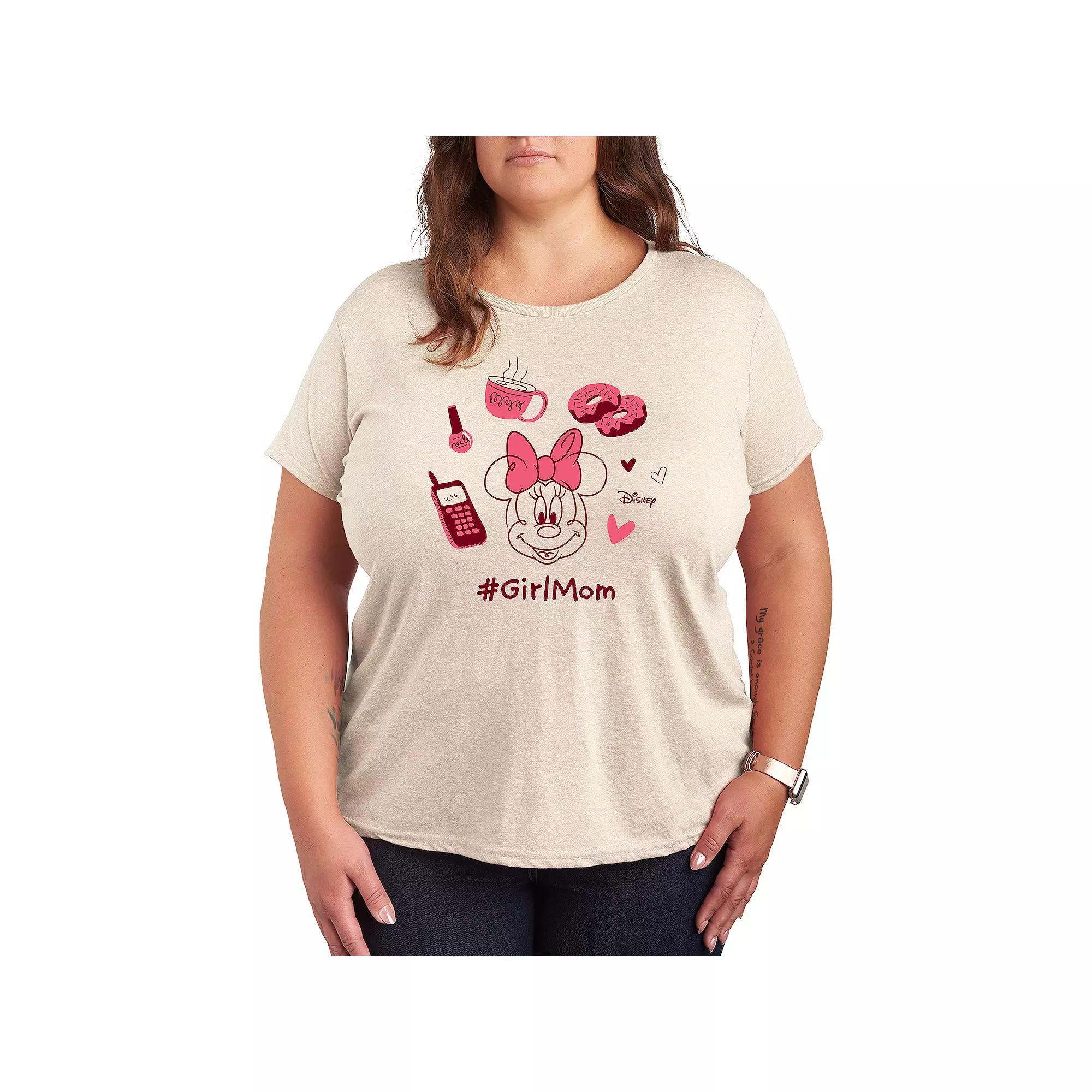 Disneys Minnie Mouse Plus Girl Mom Graphic Tee, Womens Product Image