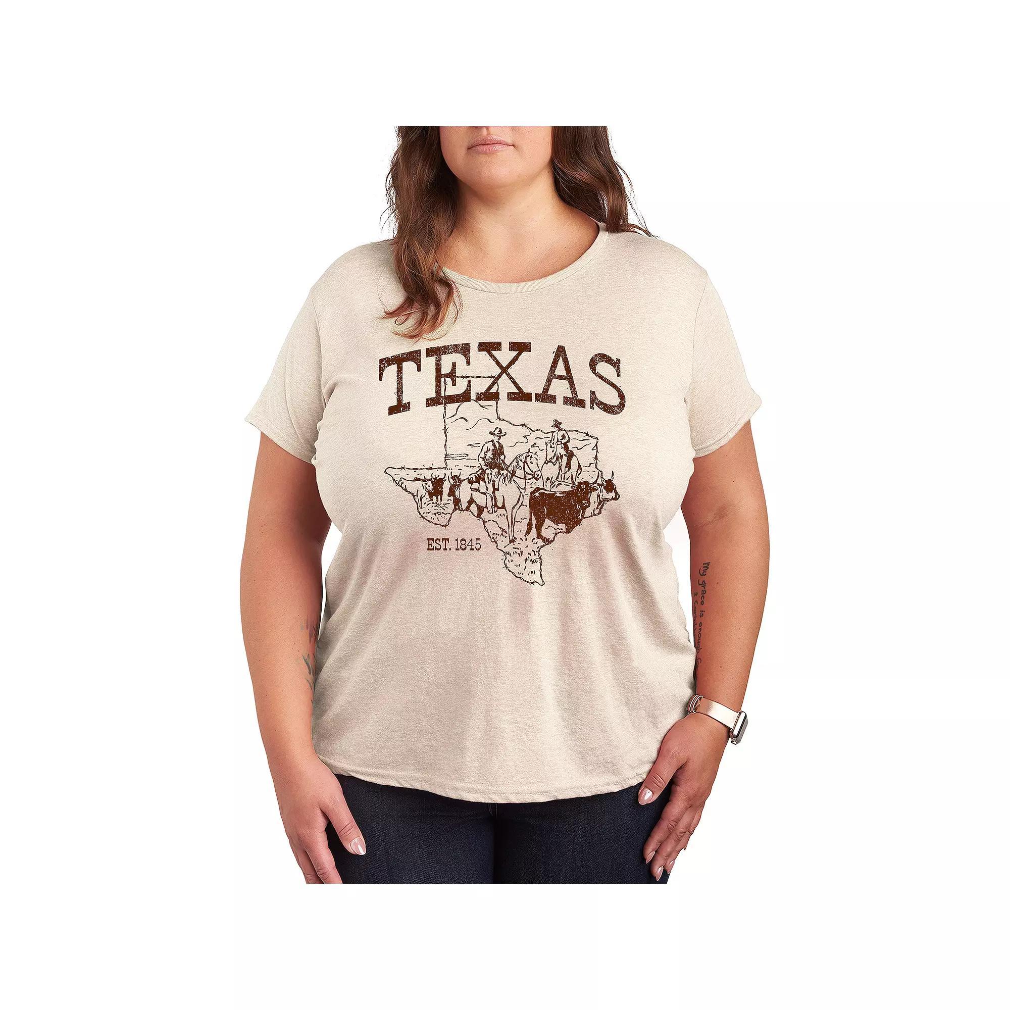 Plus Texas Graphic Tee, Womens Product Image
