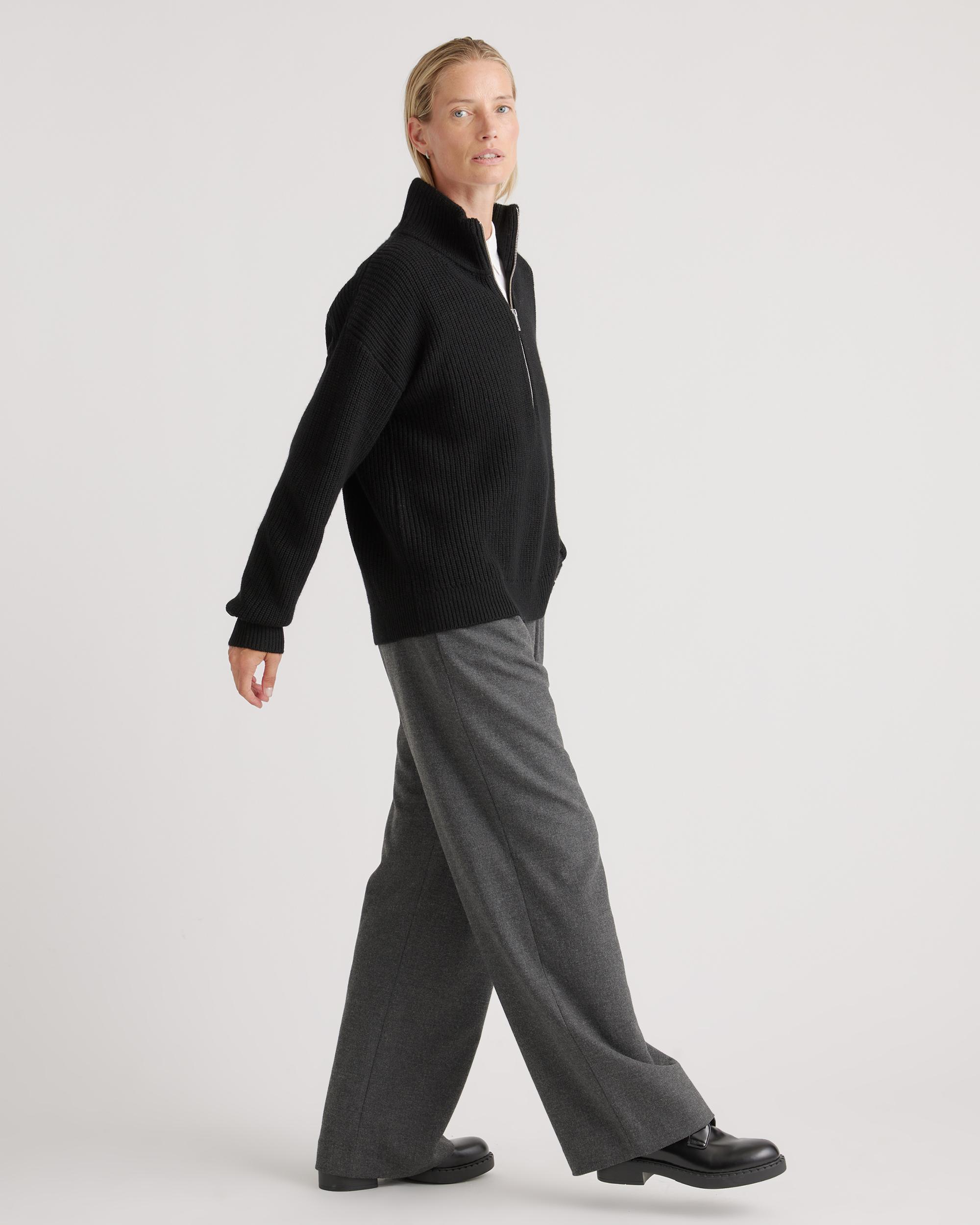 Quince | Women's Australian Merino Wool Half Zip Sweater Product Image