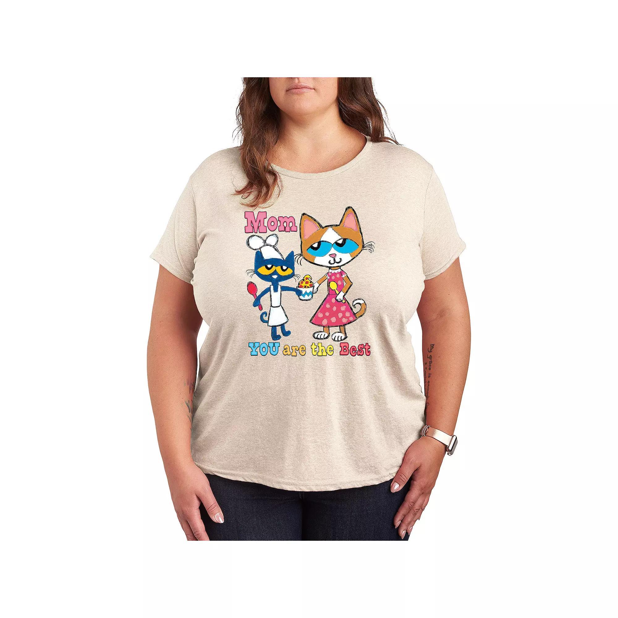 Plus Pete the Cat The Best Mom Graphic Tee, Womens Product Image