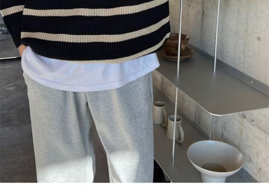 Turtleneck Half Zip Striped Sweater Product Image