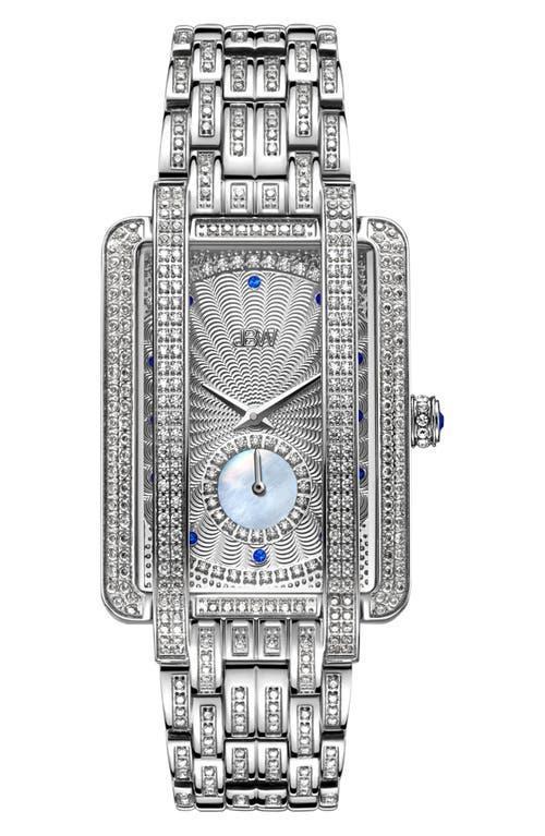 Jbw Womens Mink Platinum Series Silver-Tone Stainless Steel Watch, 28mm Product Image