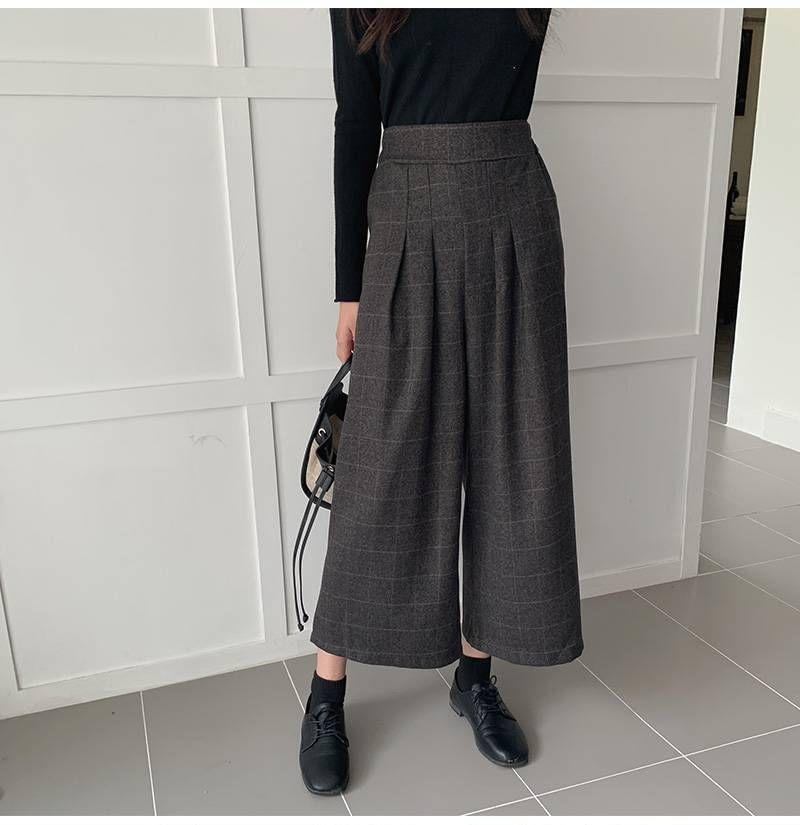 High Rise Wide Leg Slacks Product Image