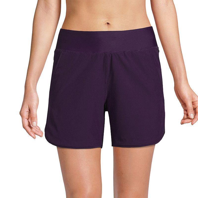 Women's Lands' End Curvy Fit 5" Quick Dry Swim Shorts, Size: 16, Deep  Blue Product Image