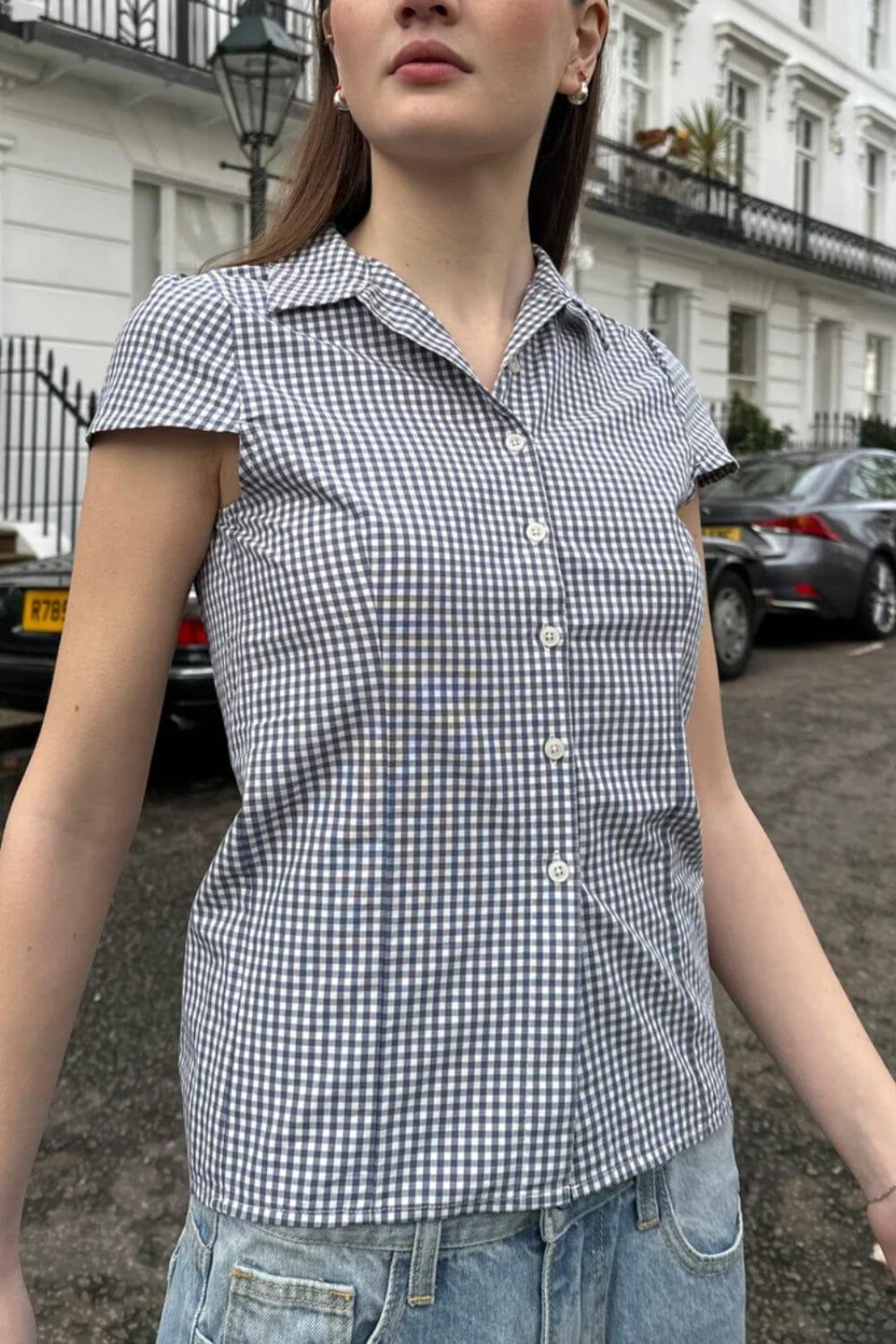 Rue Plaid Top Product Image