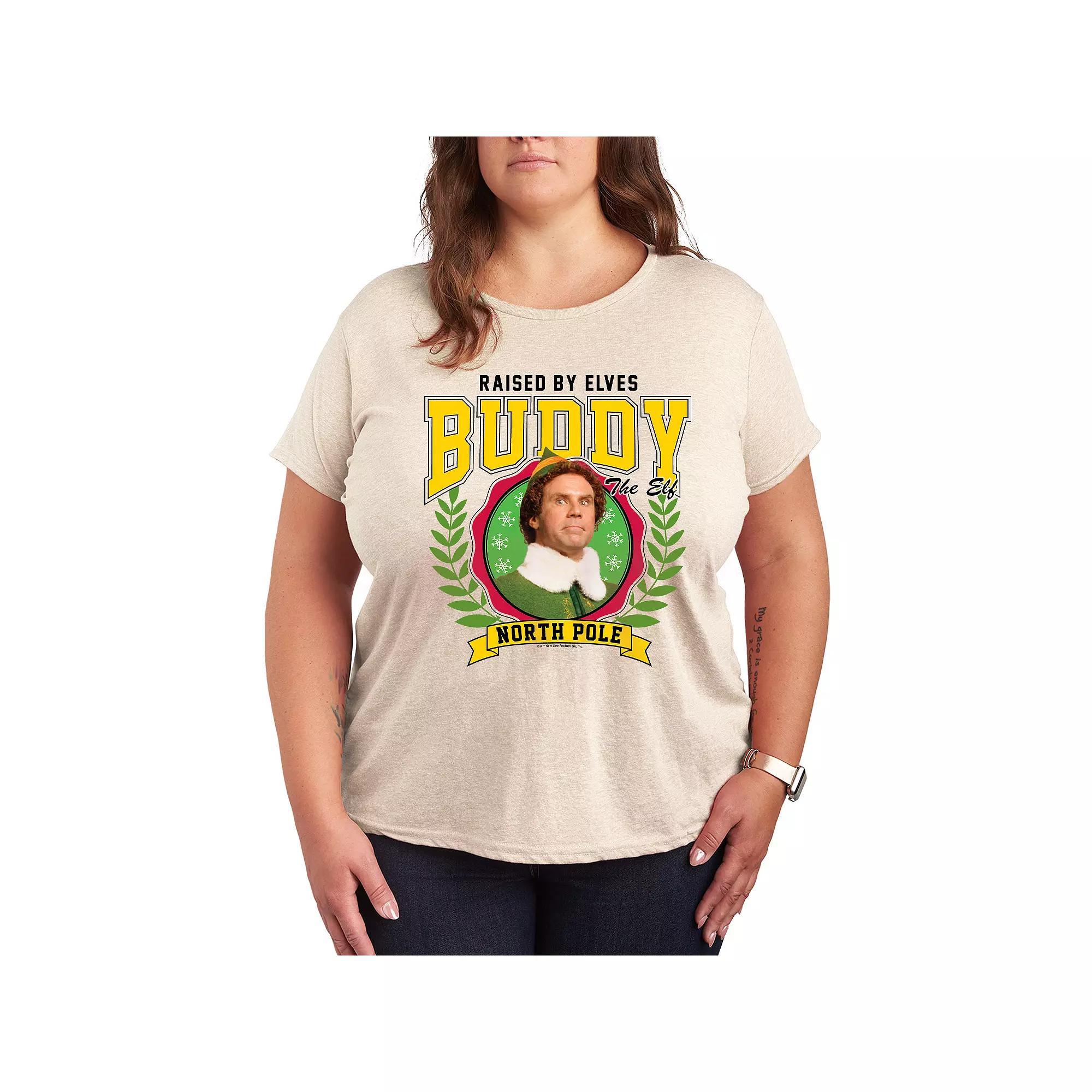 Plus Size Elf Raised By Elves Graphic Tee, Womens Product Image
