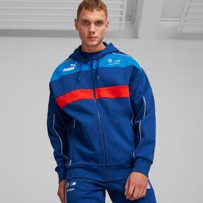 PUMA BMW M Motorsport SDS Men's Motorsports Hooded Sweat Jacket in Pro Blue/Medium Color Product Image
