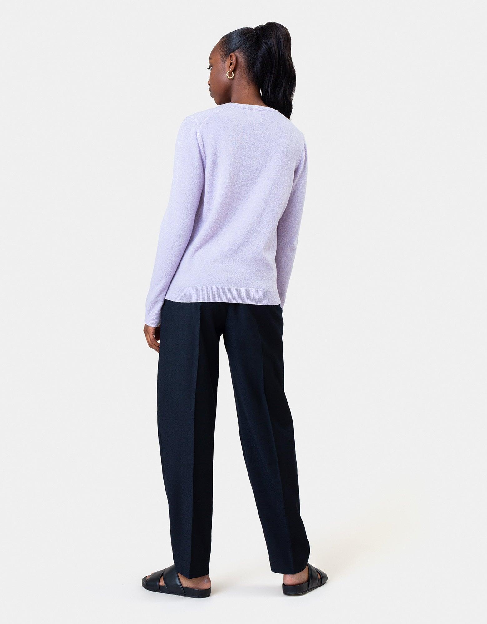 Women Light Merino Wool Crew - Magenta Blaze Product Image