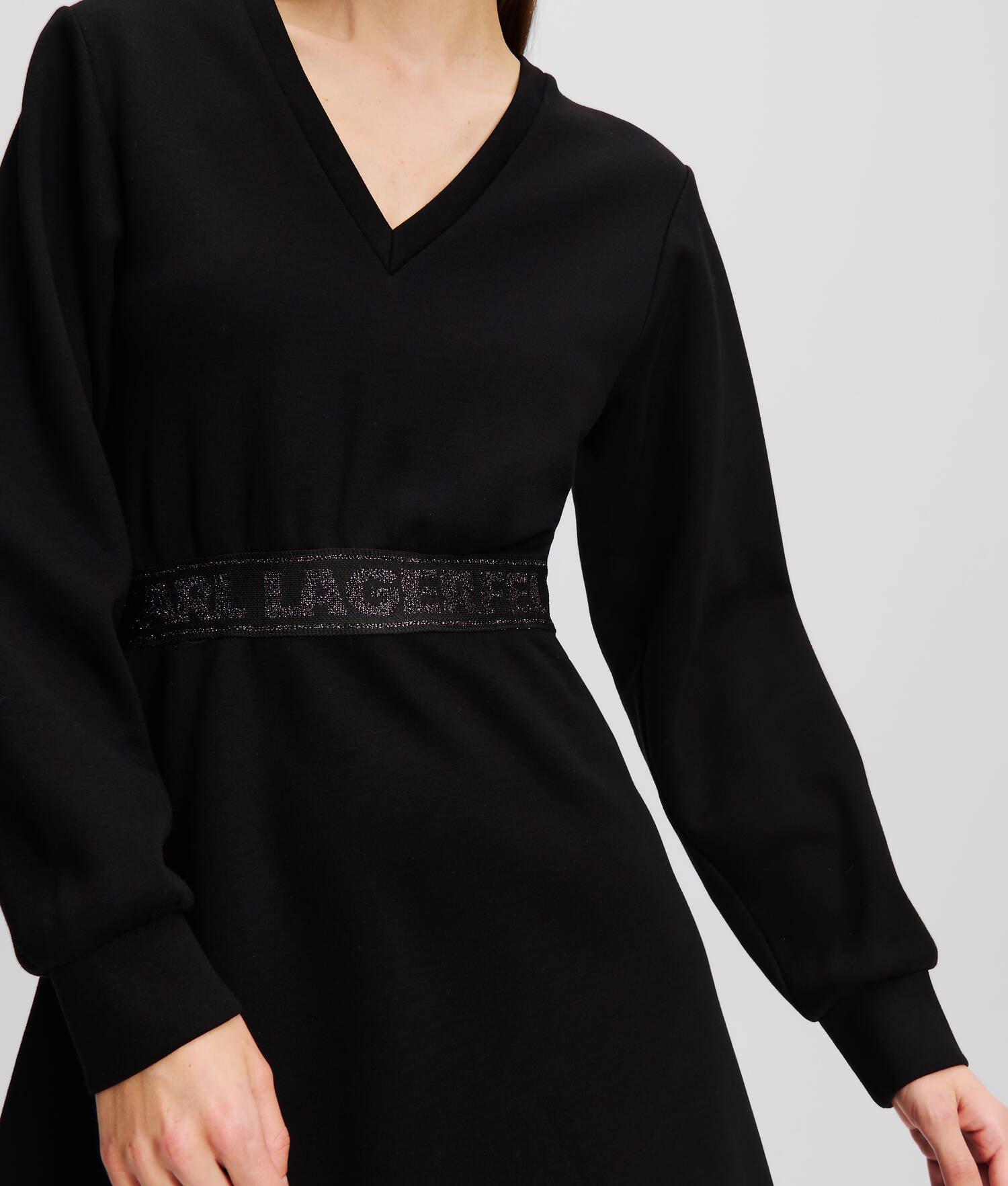 GLITTER KARL LOGO TAPE SWEAT DRESS Product Image