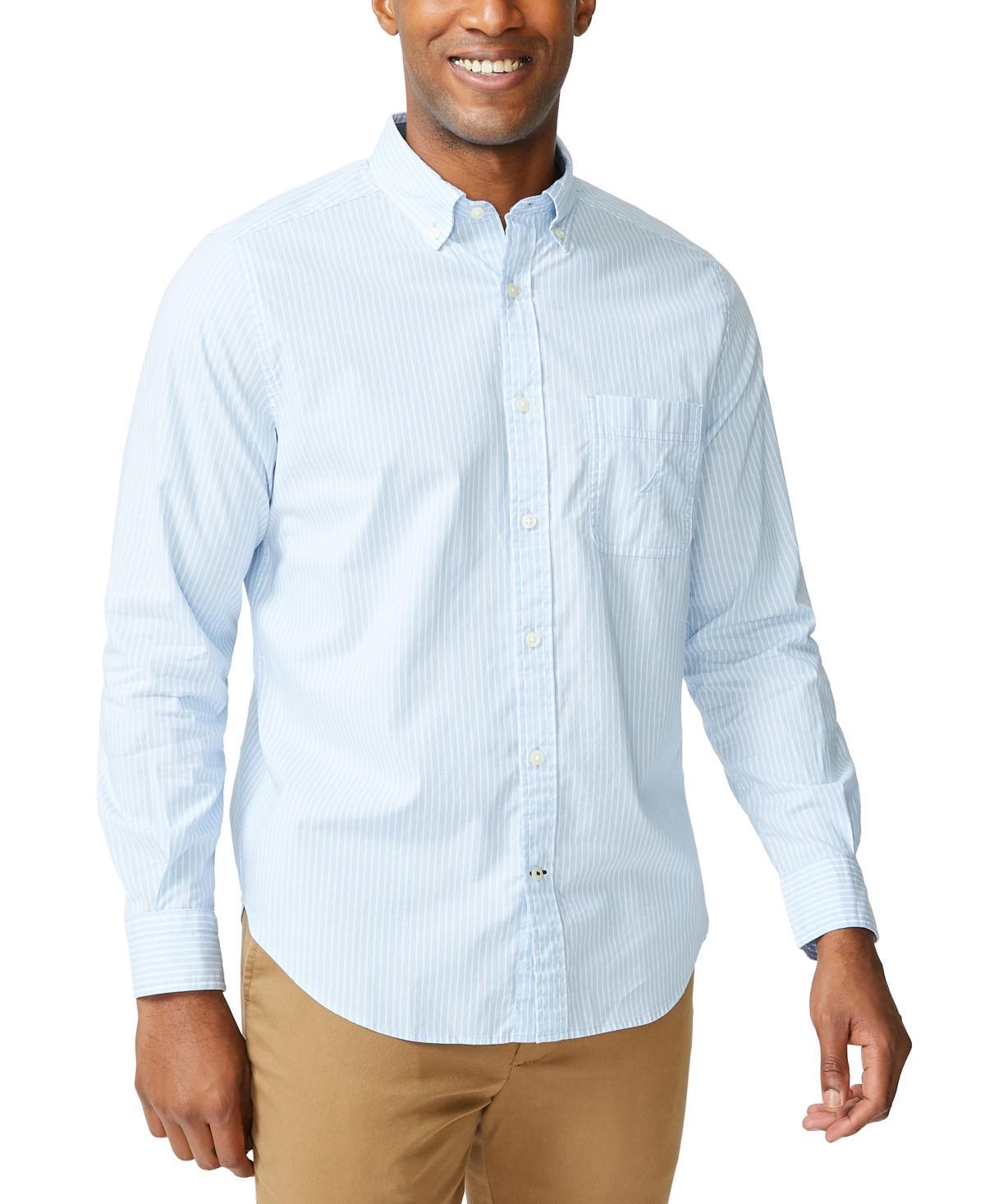 Nautica Mens Classic-Fit Long-Sleeve Gingham Check Poplin Shirt Product Image