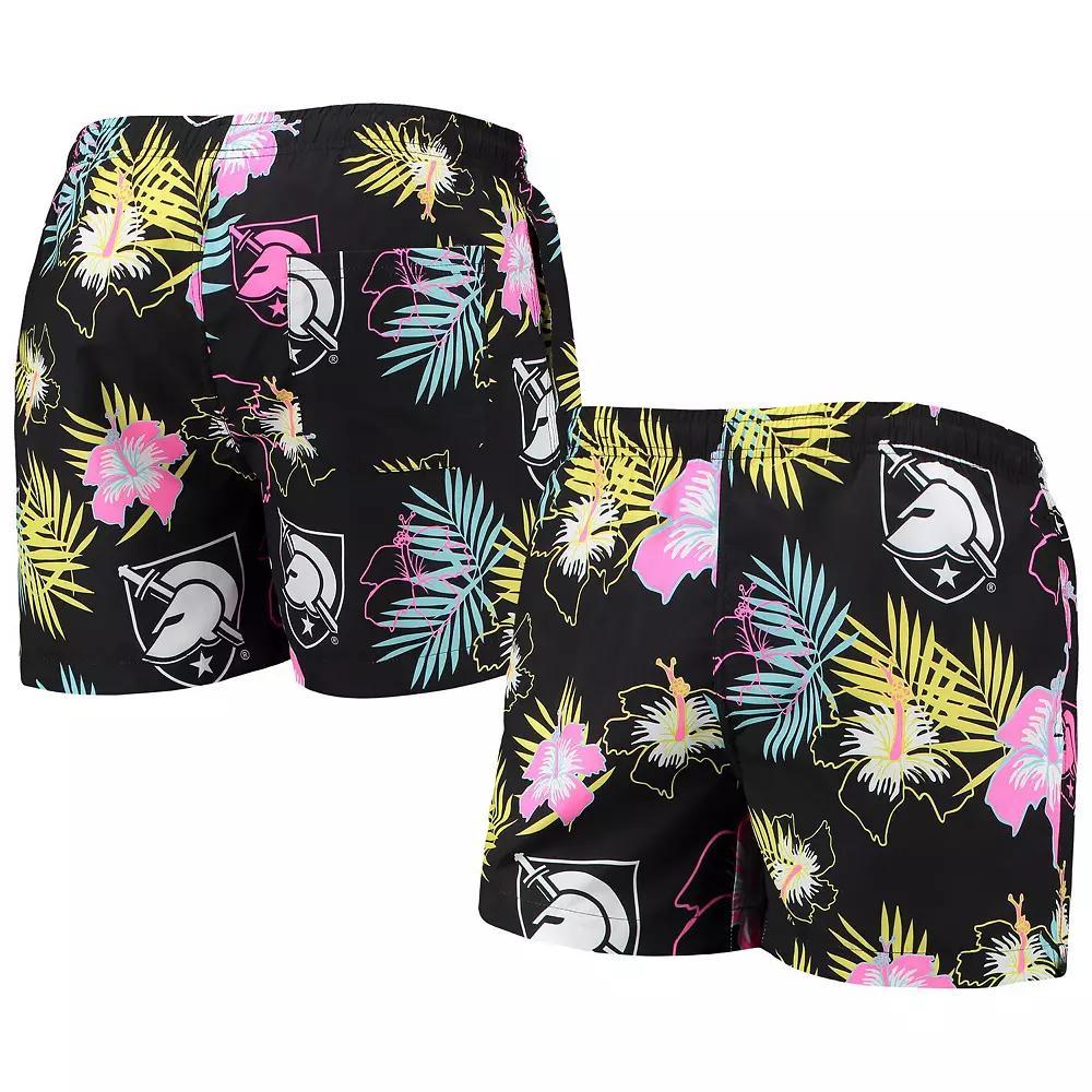Men's FOCO Black Army Black Knights Neon Floral Swim Trunks, Size: 2XL, Nc2 Black Product Image