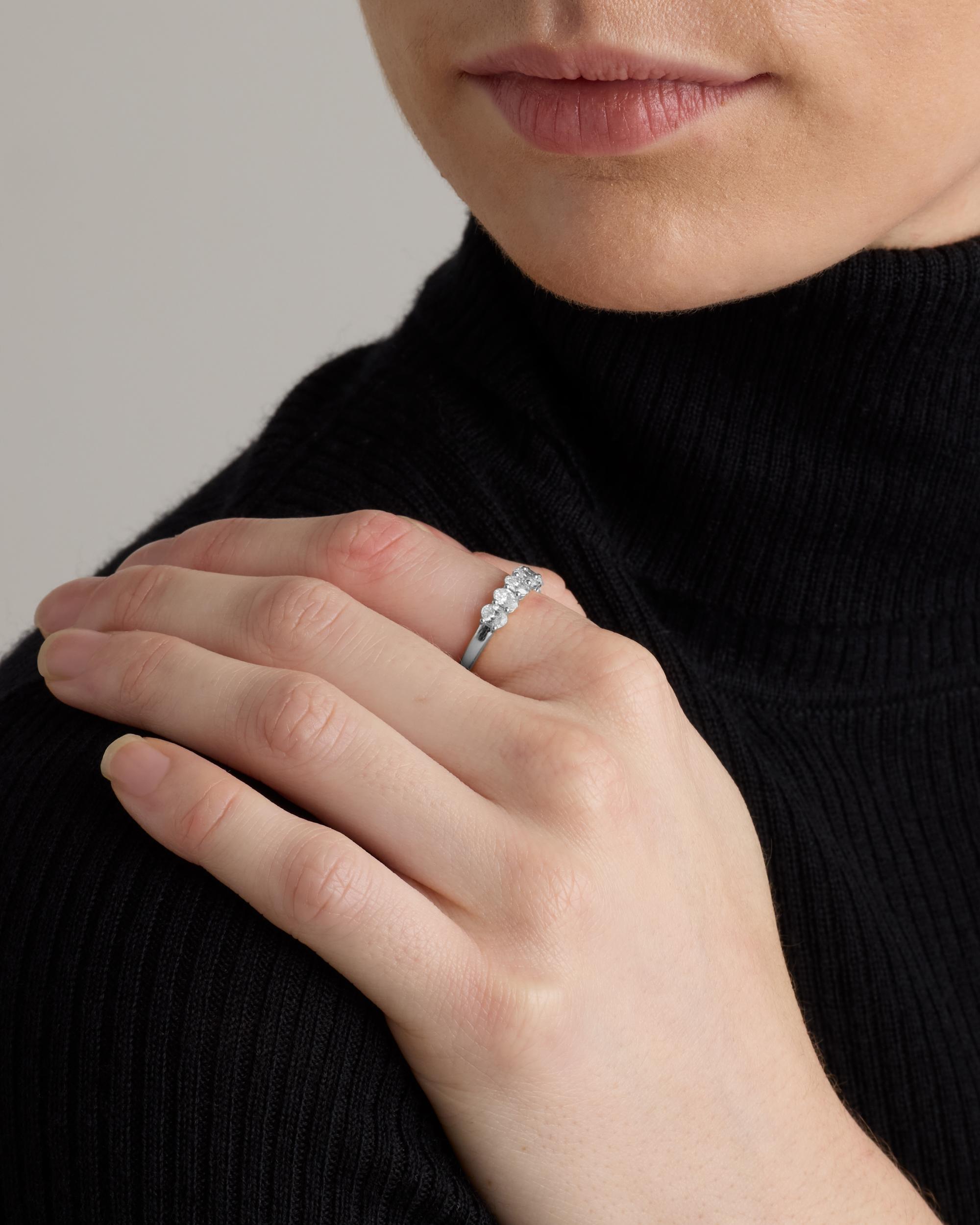 Quince | Women's Lab Grown Diamond Oval Seven Stone Band Rings Product Image