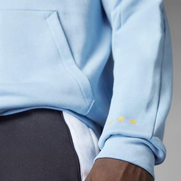 adidas Argentina Anniversary DNA Hoodie Ambient Sky 2XL Mens Product Image