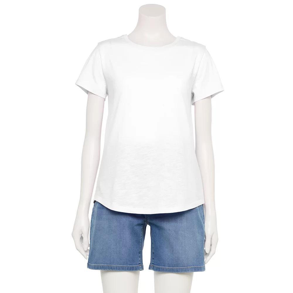 Womens Sonoma Goods For Life Adaptive Everyday Short Sleeve Crewneck T-Shirt Product Image